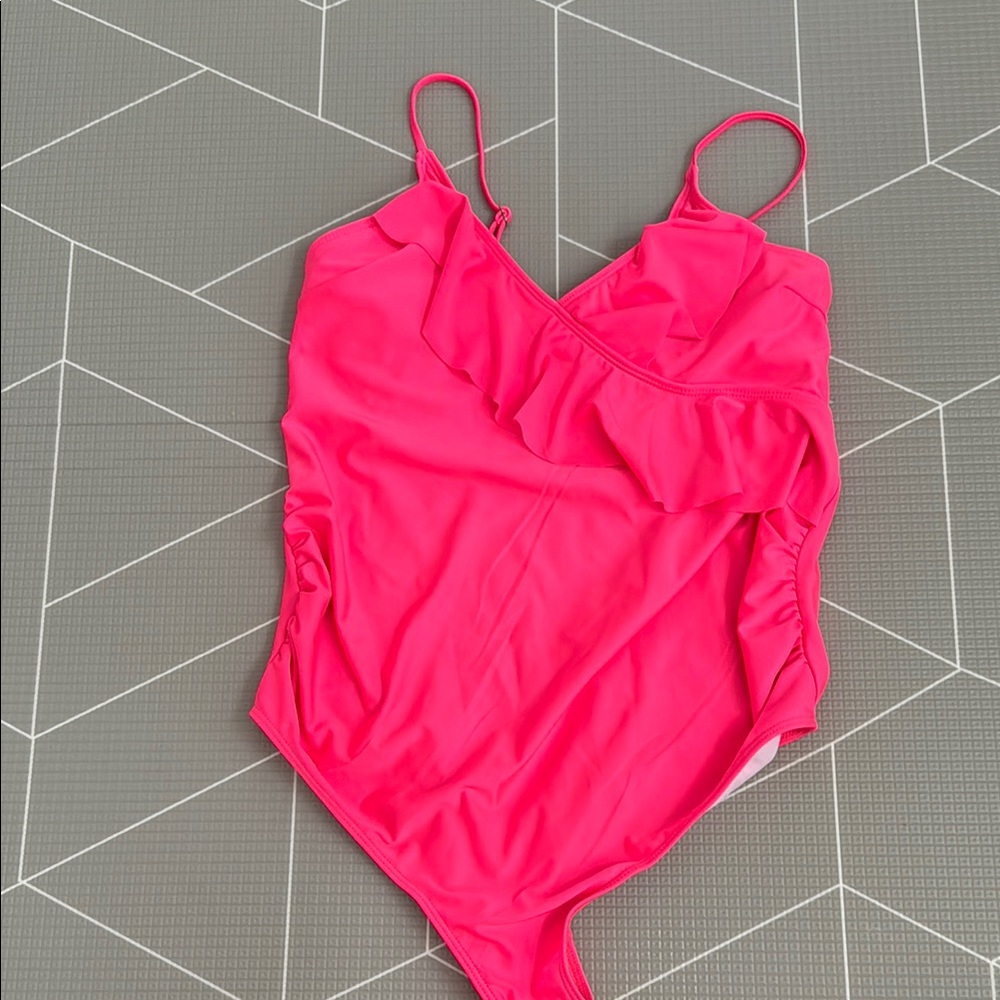 Maternity Pink One Piece Swimsuit